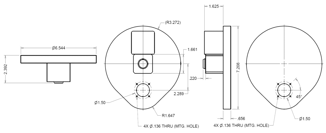 Large Capacity Filter Wheel Dimensions